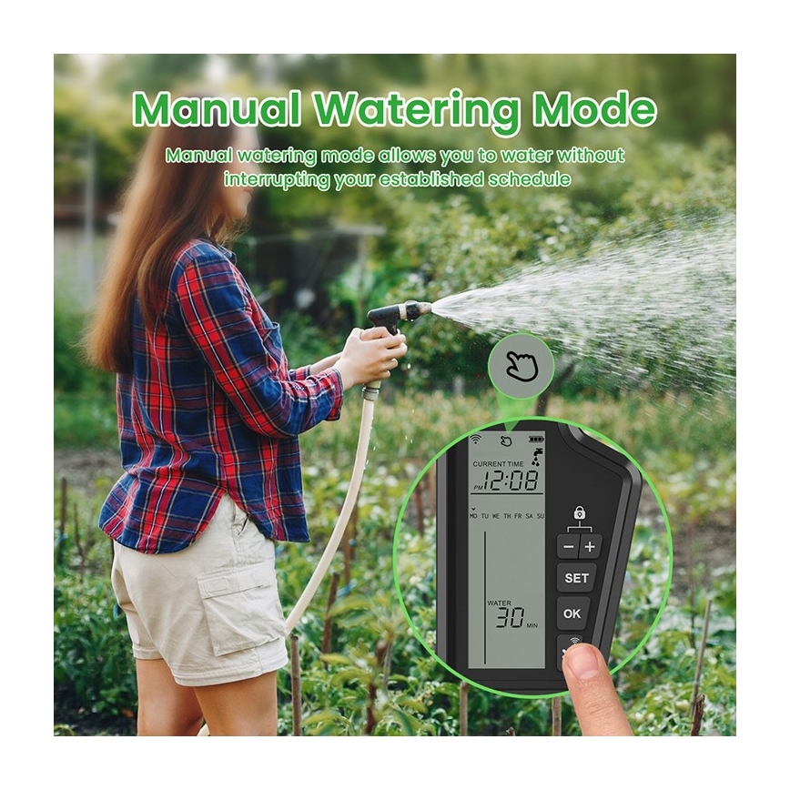 Immax NEO 07556L - Bewässerungsventil 4xAA IP65 Wi-Fi Tuya