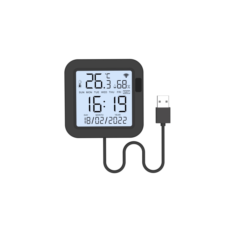 Immax NEO 07559L - Controller mit Temperatur- und Luftfeuchtigkeitssensor 5V Wi-Fi