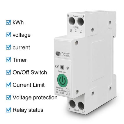 Immax NEO 07573L - Smart-Leistungsschalter einphasig 1-63A Tuya