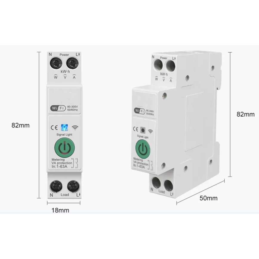 Immax NEO 07574L - Smart-Leistungsschalter einphasig 1-63A Wi-Fi Tuya