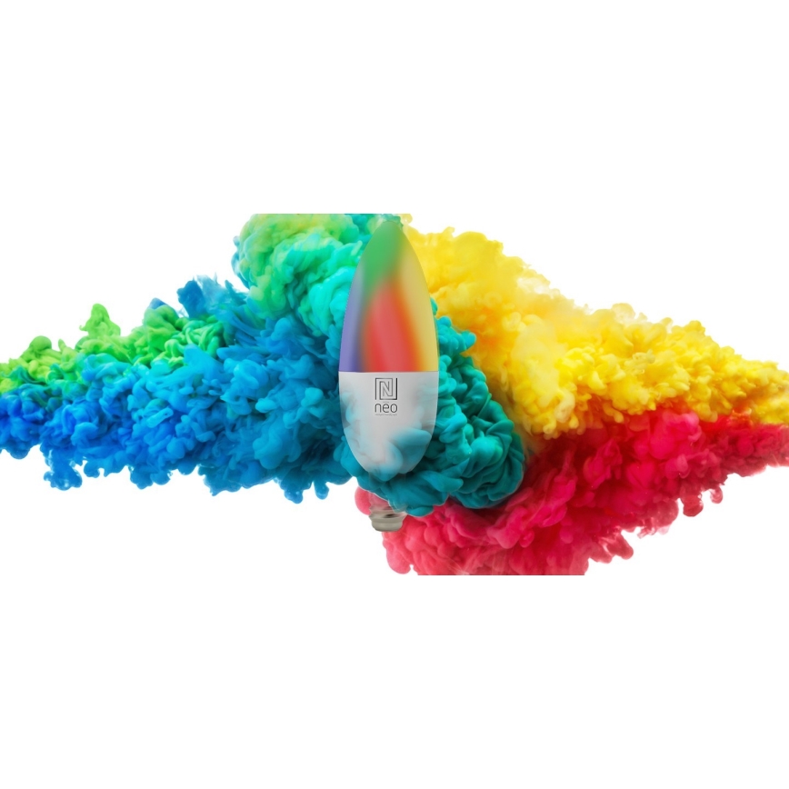 Immax NEO 07716L - LED RGB+CCT Dimmbare Glühbirne E14/5,5W/230V 2700K Wi-Fi Tuya