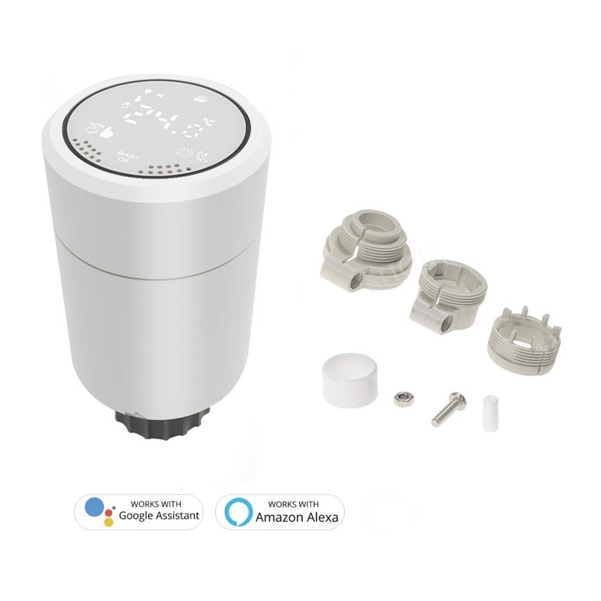 Immax NEO 07732B - SET 2x Thermostatkopf + BRIDGE PRO v2 2xAA/3V Tuya