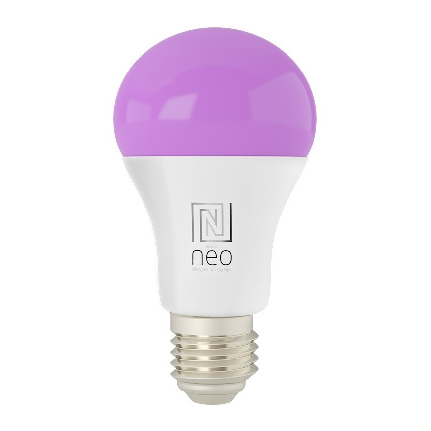 Immax NEO 07733L - LED RGB+CCT Dimmbare Glühbirne NEO LITE E27/11W/230V 2700 - 6500K Wi-Fi Tuya