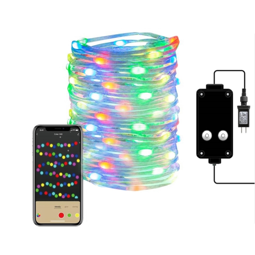 Immax NEO 07735L - Dimmbarer LED-RGB-Streifen für den Außenbereich NEO LITE LED/7,2W/230V 10 m IP44 Wi-Fi Tuya