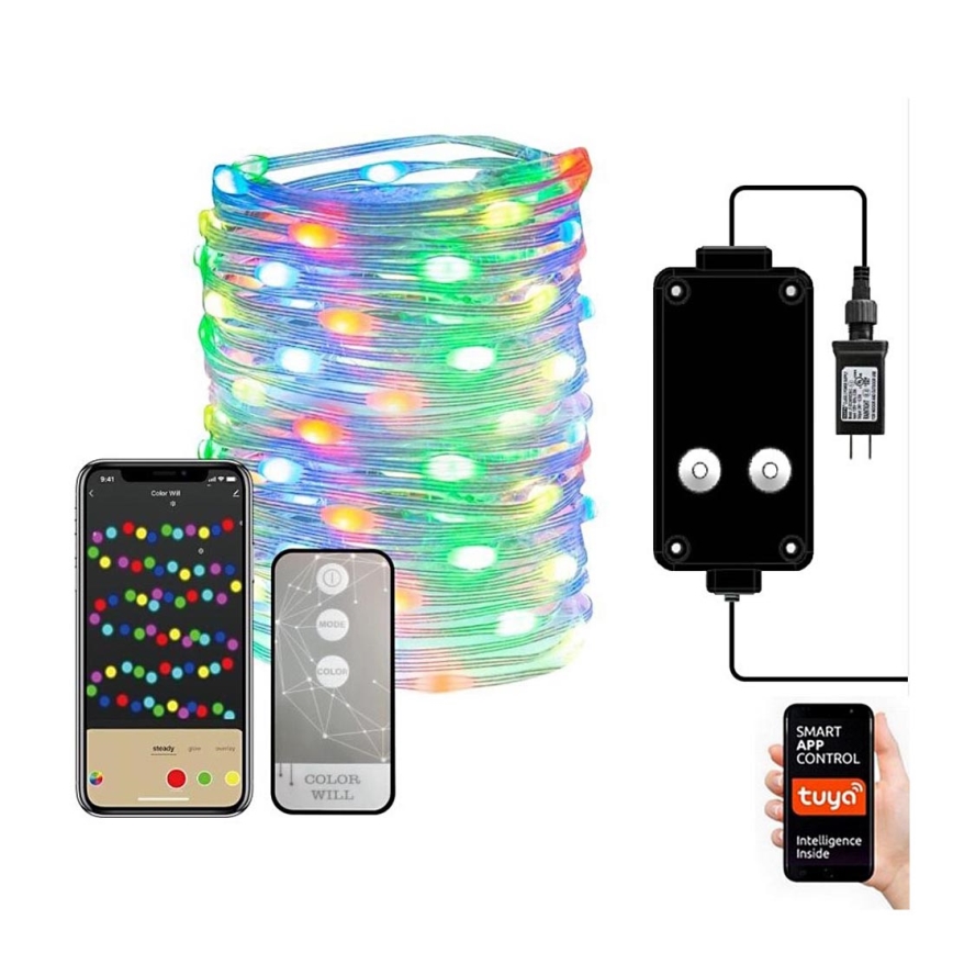 Immax NEO 07736L - Dimmbarer LED-RGB-Streifen für den Außenbereich NEO LITE LED/8,4W/230V 16 m IP44 Wi-Fi Tuya