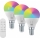 Immax NEO 07745CDO - 3er-Set dimmbare LED RGB+CCT-Glühbirnen E14/6W/230V Tuya Wi-Fi + Fernbedienung
