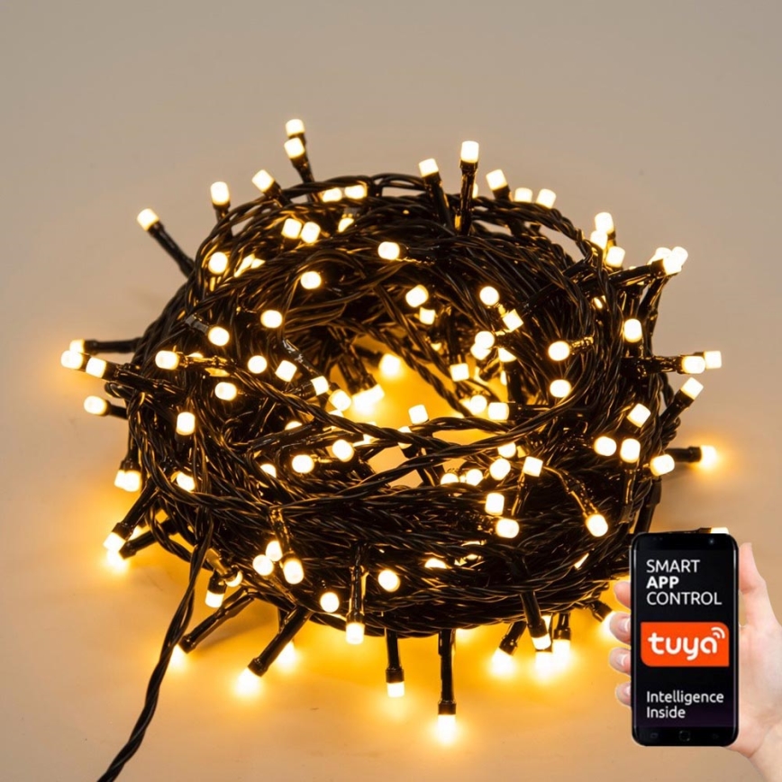 Immax NEO 07749L - Dimmbare LED-Outdoor-Lichterkette NEO LITE 200xLED/8 Funktionen 23m 2700-6500K IP44 Wi-Fi Tuya