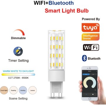 Immax NEO 07763CDO - Set 3x dimmbares LED-CCT-Leuchtmittel G9/4W/230V, Wi‑Fi (Tuya) + Fernbedienung