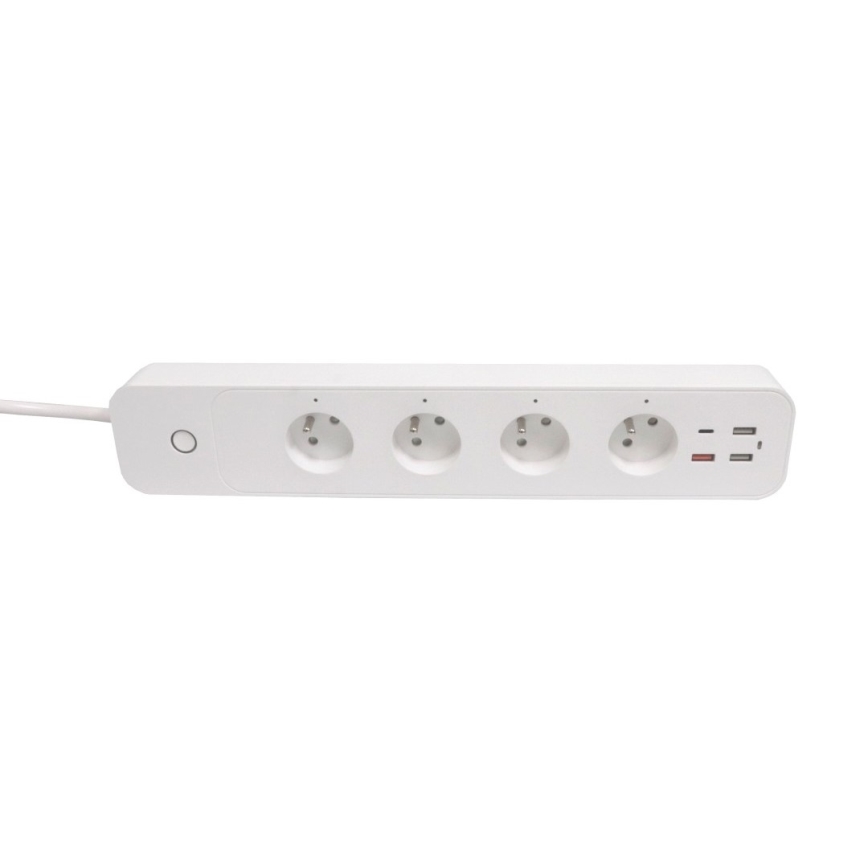 Immax NEO 07771L- Verlängerungskabel NEO LITE Smart 4AC+3xUSB+1xUSB C Wi-Fi Tuya