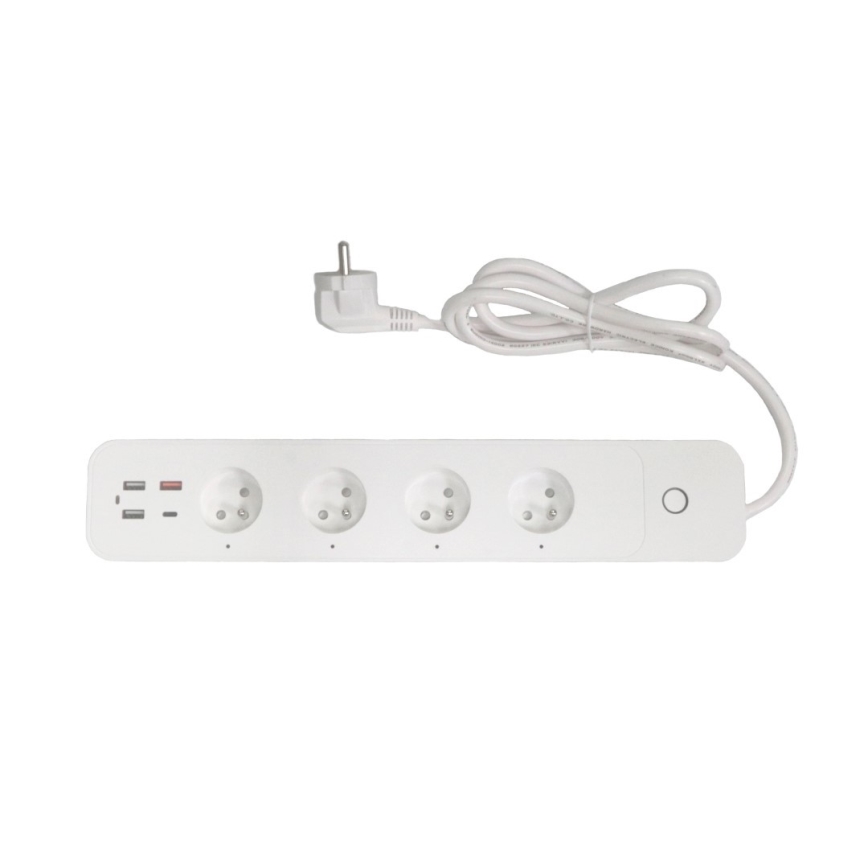 Immax NEO 07771L- Verlängerungskabel NEO LITE Smart 4AC+3xUSB+1xUSB C Wi-Fi Tuya