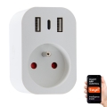 Immax NEO 07772L - Intelligente Steckdosenleiste 16A/230V + 2xUSB+1xUSB-C Wi-Fi Tuya