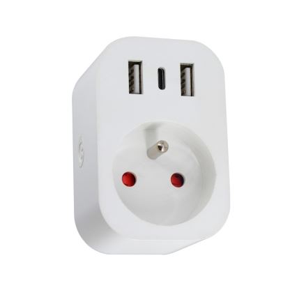 Immax NEO 07772L - Intelligente Steckdosenleiste 16A/230V + 2xUSB+1xUSB-C Wi-Fi Tuya