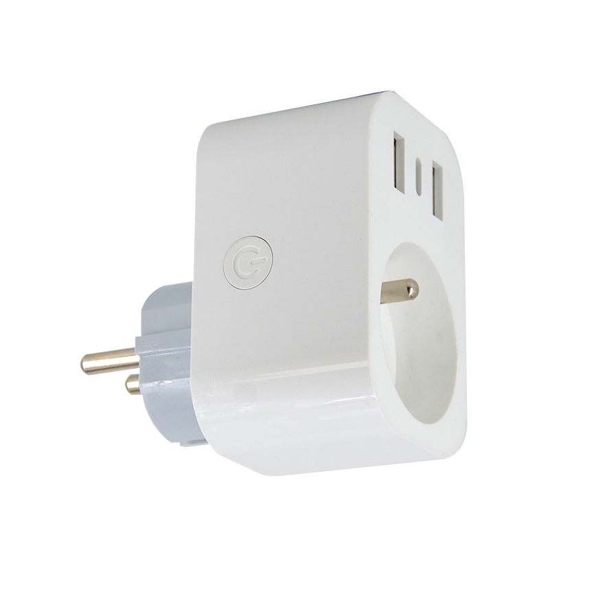 Immax NEO 07772L - Intelligenter Steckdosenverteiler 16A/230V + 2xUSB+1xUSB C Wi-Fi Tuya