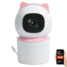 Immax NEO 07789L - Smart-Kamera mit Sensor 355° 50° P/T 4MP Wi-Fi Tuya rosa