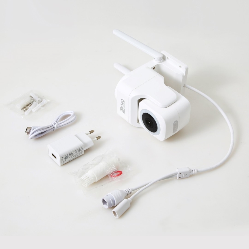 Immax NEO 07793L - Intelligente Außenkamera mit CUBE-Sensor 4MP 5V IP65 Wi-Fi Tuya