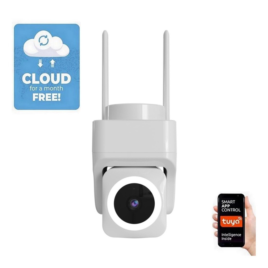 Immax NEO 07793L - Smart-Kamera für den Außenbereich mit Sensor CUBE 4MP 5V IP65 Wi-Fi Tuya