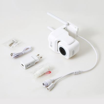Immax NEO 07793L - Smart-Kamera für den Außenbereich mit Sensor CUBE 4MP 5V IP65 Wi-Fi Tuya
