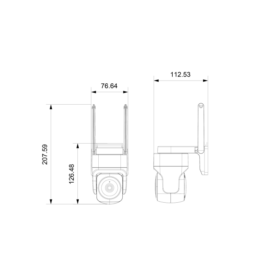Immax NEO 07793L - Smart-Kamera für den Außenbereich mit Sensor CUBE 4MP 5V IP65 Wi-Fi Tuya
