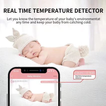 Immax NEO 07797L - Aufladbares Smart-Babyfon mit Kamera 5V Wi-Fi blau