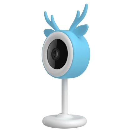 Immax NEO 07797L - Aufladbares Smart-Babyfon mit Kamera 5V Wi-Fi blau