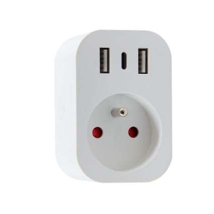 Immax NEO 07799L - Smart-Steckdosenverteiler 16A/230V + 2xUSB+1xUSB C Wi-Fi Tuya