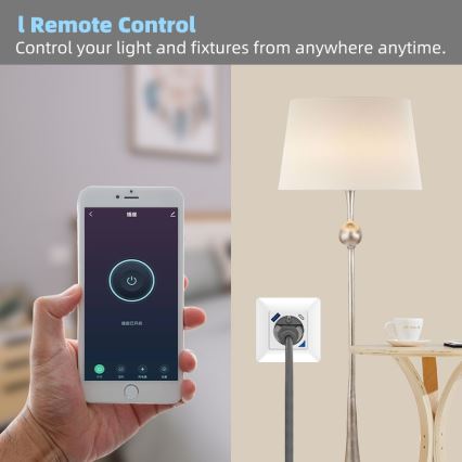 Immax NEO 07801L - Smart-Steckdose 16A/230V + 1xUSB-A+1xUSB C Tuya