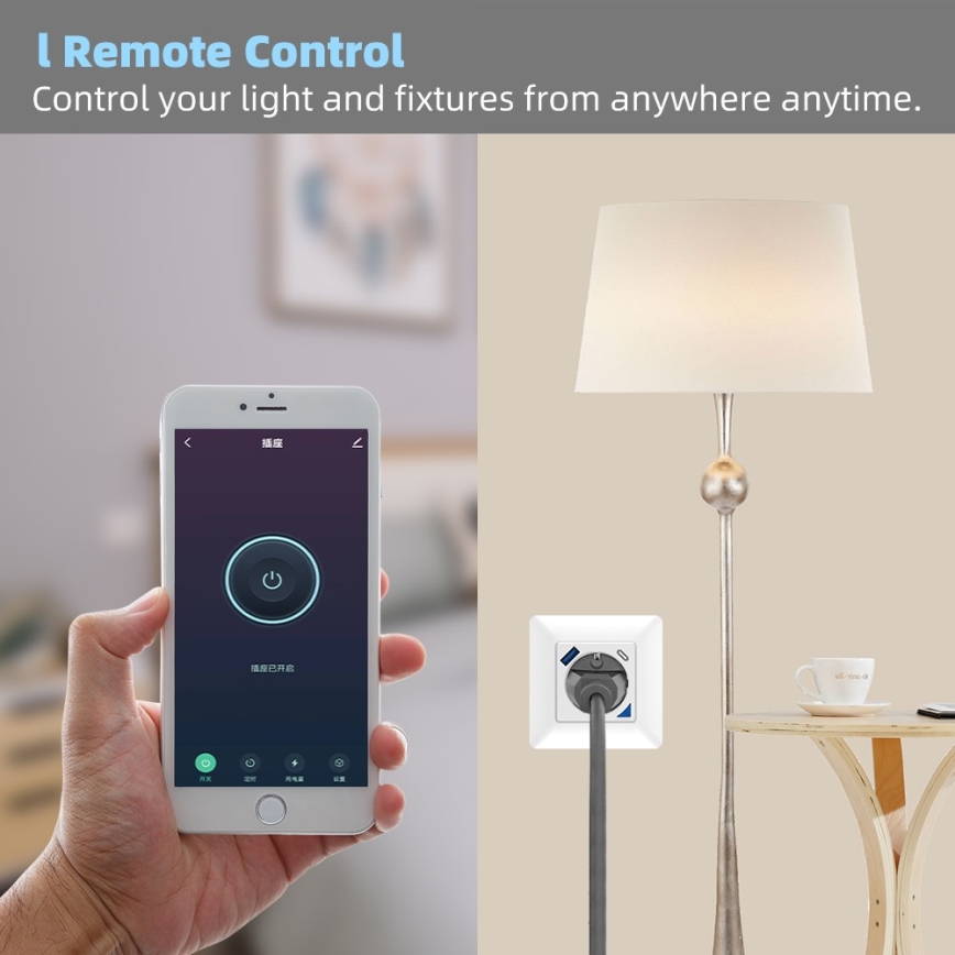 Immax NEO 07801L - Smart-Steckdose 16A/230V + 1xUSB-A+1xUSB C Tuya