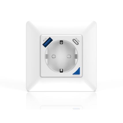 Immax NEO 07801L - Smart-Steckdose 16A/230V + 1xUSB-A+1xUSB C Tuya