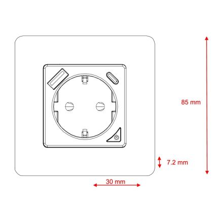Immax NEO 07801L - Smart-Steckdose 16A/230V + 1xUSB-A+1xUSB C Tuya