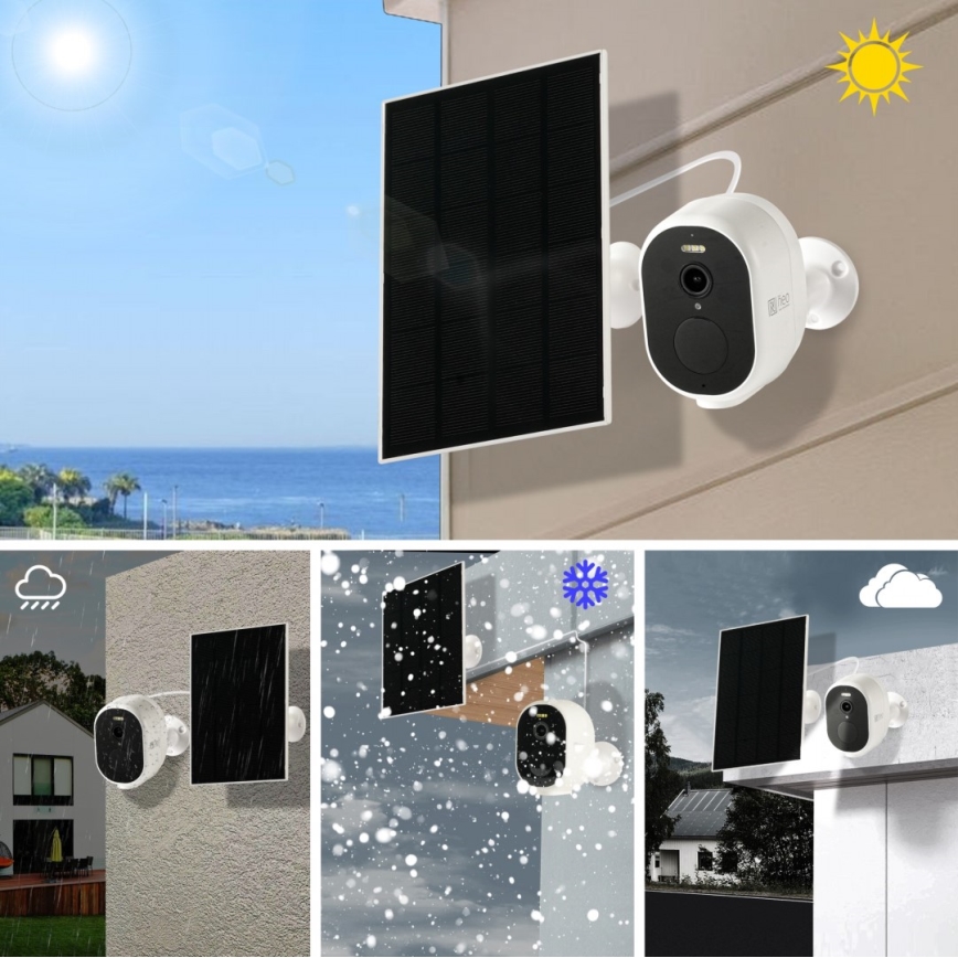 Immax NEO 07802L - Smart-Outdoor-Solarkamera mit Sensor BARREL 5000 mAh Wi-Fi Tuya IP65