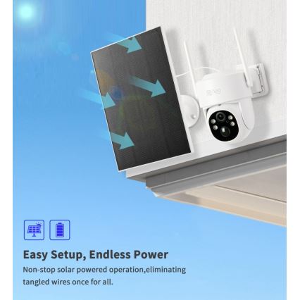 Immax NEO 07804L - Intelligente Außen-Solarkamera mit 9000 mAh Sensor, Wi-Fi, Tuya, IP65