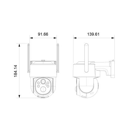 Immax NEO 07804L - Intelligente Außen-Solarkamera mit 9000 mAh Sensor, Wi-Fi, Tuya, IP65