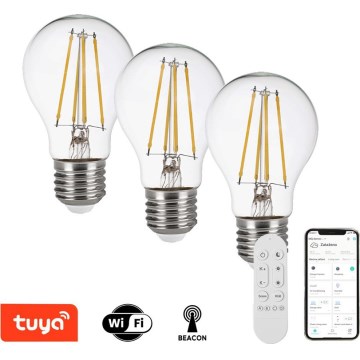 Immax NEO 07806CDO - 3er-Set dimmbarer LED-CCT-Leuchtmittel E27/3W/230V Wi‑Fi + Fernbedienung