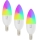 Immax NEO 07808C - 3er-Set dimmbarer RGB+CCT-LED-Leuchtmittel E14/4,8W/230V