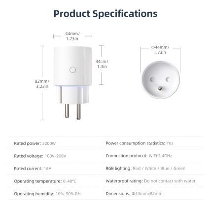 Immax NEO 07812L - Smart-Steckdose E 3500W Wi-Fi