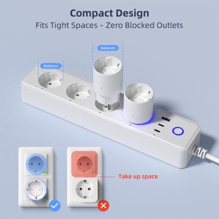 Immax NEO 07813L - Intelligente Steckdose F 3500W Wi-Fi