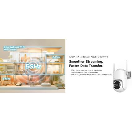 Immax NEO 07819L - Intelligente Außenkamera mit 4‑MP‑Sensor, 5V, IP65, Wi‑Fi