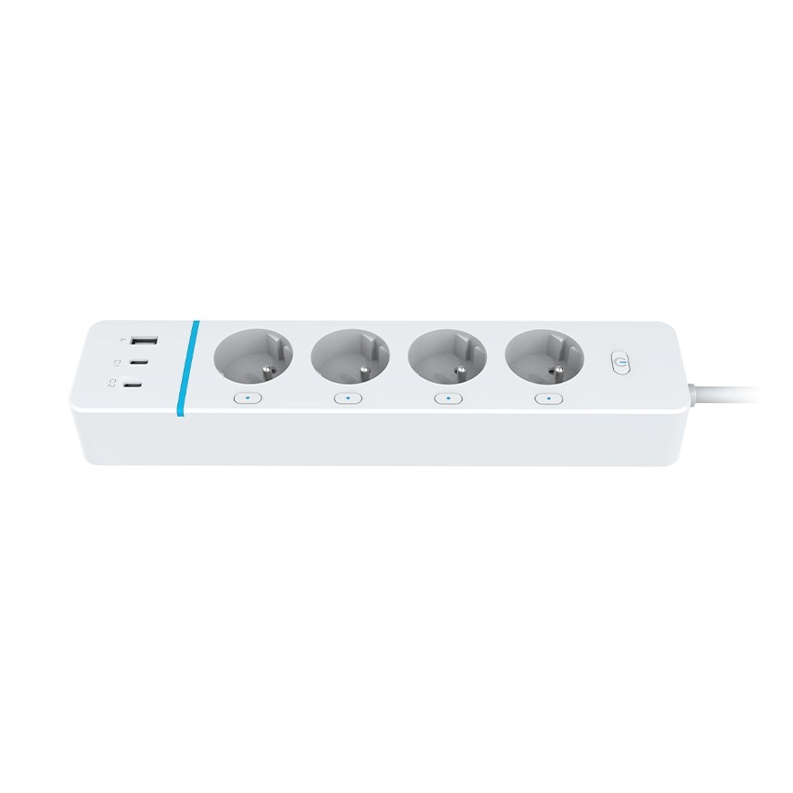 Immax NEO 07821L - Steckdosenleiste NEO LITE Smart 4AC+1xUSB+2xUSB C Wi-Fi