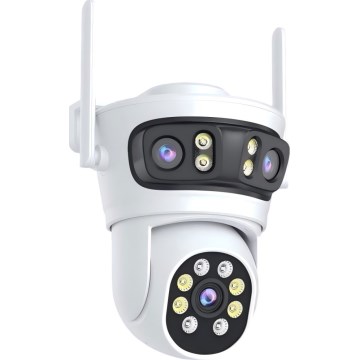 Immax NEO 07823L - Intelligente Außenkamera mit Sensoren 2MP+2MP+2MP 5V Wi-Fi