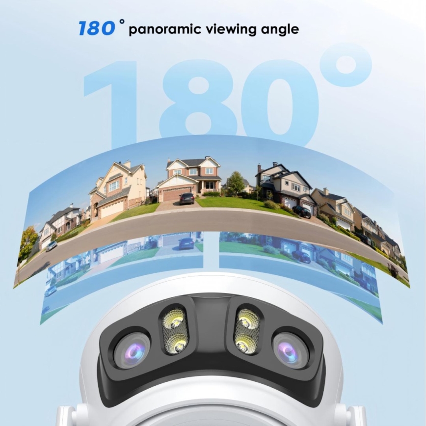 Immax NEO 07823L - Intelligente Außenkamera mit Sensoren 2MP+2MP+2MP 5V Wi-Fi