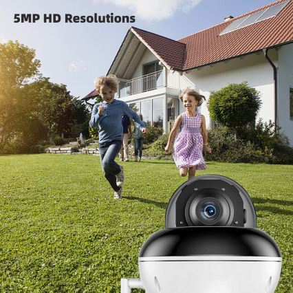 Immax NEO 07825L - Smarte Außenkamera mit DOME-Sensor, 5 MP, 230 V, IP66, TUYA, Wi‑Fi
