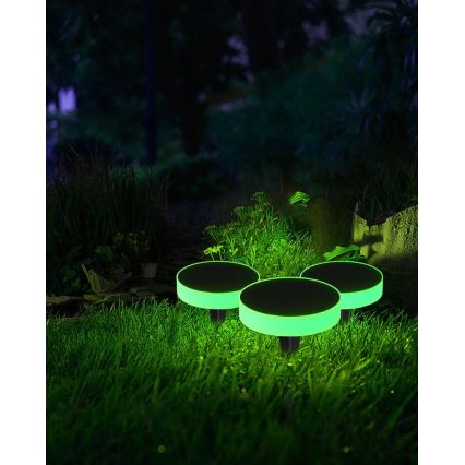 Immax NEO 07910L - Dimmbare LED-RGB-Solarleuchte mit Sensor NEO LITE LED/1W/5V rund IP54 Tuya