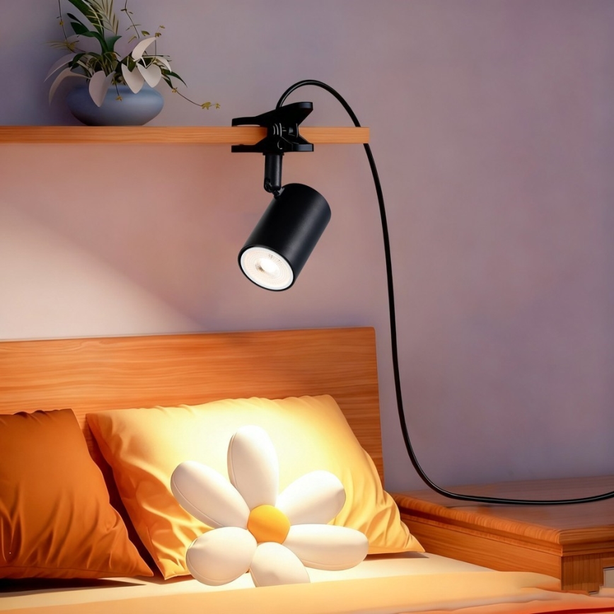 Immax NEO 08291L - Klemmleuchte PUNTO 1xGU10/9W/230V schwarz