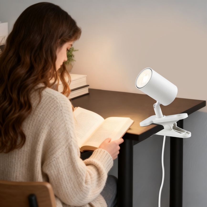 Immax NEO 08292L - Klemmlampe PUNTO 1xGU10/9W/230V weiß
