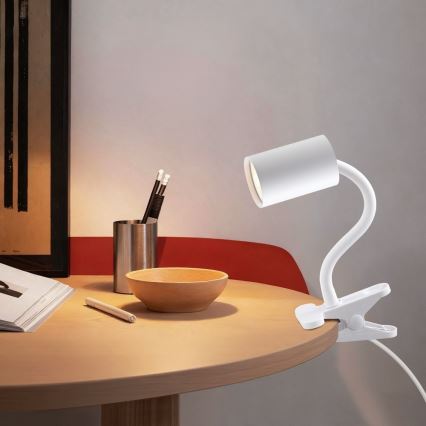 Immax NEO 08294L - Flexible Klemmlampe PUNTO 1xGU10/9W/230V weiß