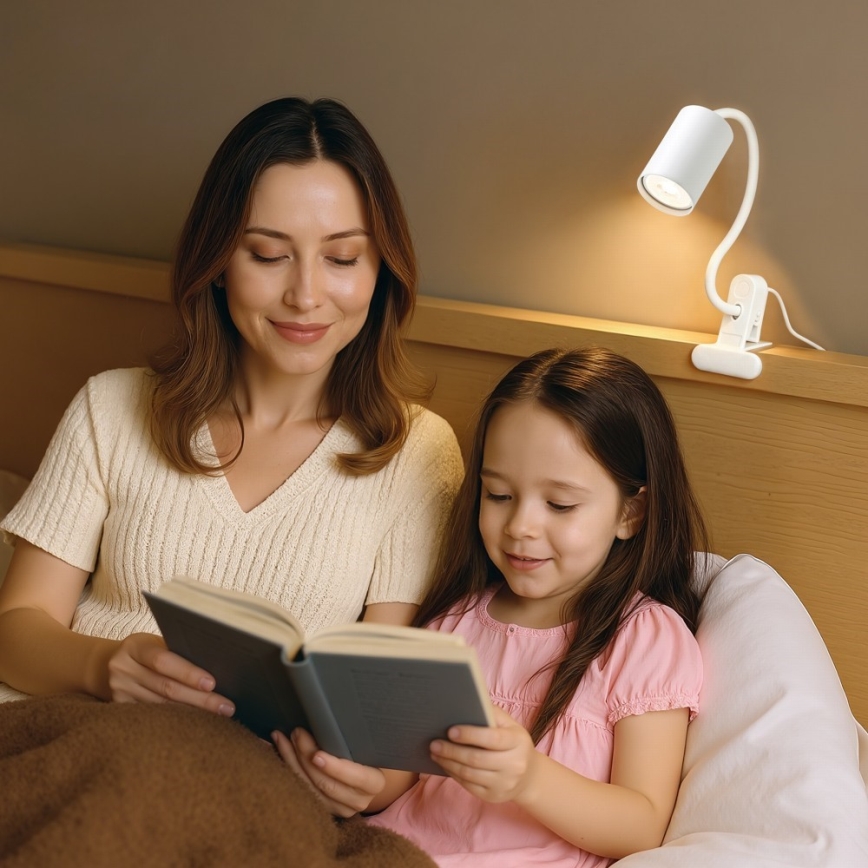 Immax NEO 08294L - Flexible Klemmlampe PUNTO 1xGU10/9W/230V weiß