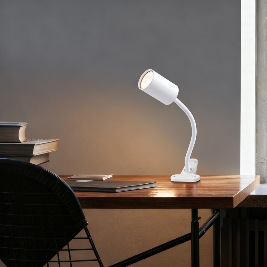 Immax NEO 08294L - Flexible Klemmlampe PUNTO 1xGU10/9W/230V weiß