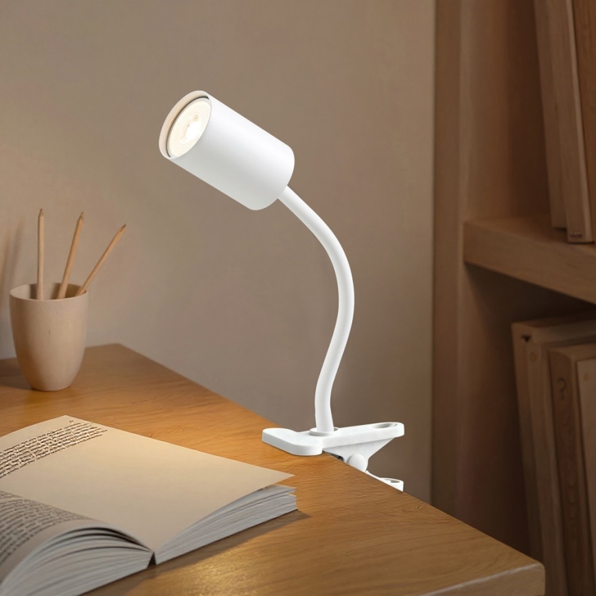 Immax NEO 08294L - Flexible Klemmlampe PUNTO 1xGU10/9W/230V weiß