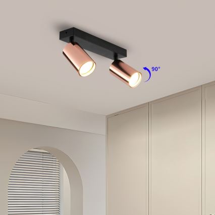 Immax NEO 08302L - Spotleuchte PUNTO 2xGU10/9W/230V Roségold
