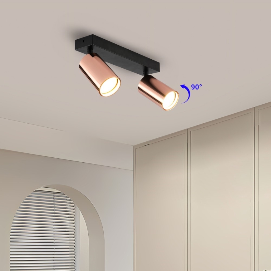 Immax NEO 08302L - Spotleuchte PUNTO 2xGU10/9W/230V Roségold